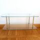 Brass and glass coffee table in Jansen style circa 1960.