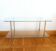 Table basse laiton et verre style Jansen vers 1960