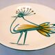 Plat à décor d'oiseau par Robert Picault 1950