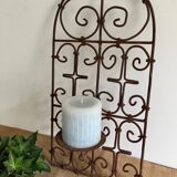 Wrought iron picnic, wall lamp, candleholder