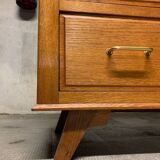 Vintage Oak Chest of Drawers with Three Drawers