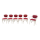 Lot de 6 chaises Thonet Model 215 P année 60
