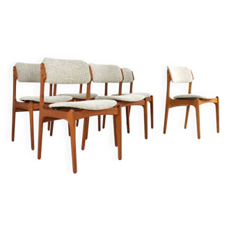Set of 6 Erik Buch chairs for OD Møbler 'Bur'