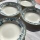 5 assiettes creuses Terre de Fer modèle Guadeloupe Debray bleu