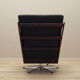 Fauteuil de bureau en cuir, design danois, années 1970, production: Danemark