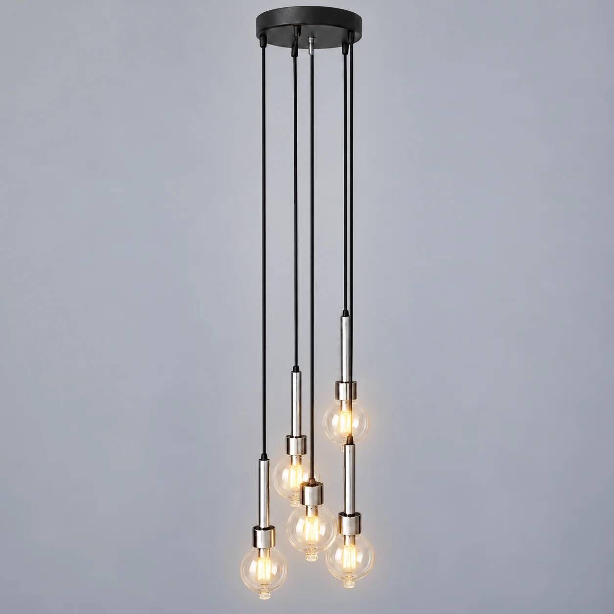 Abo Randers cascade 5 drop lamp for A/S Denmark 1970s