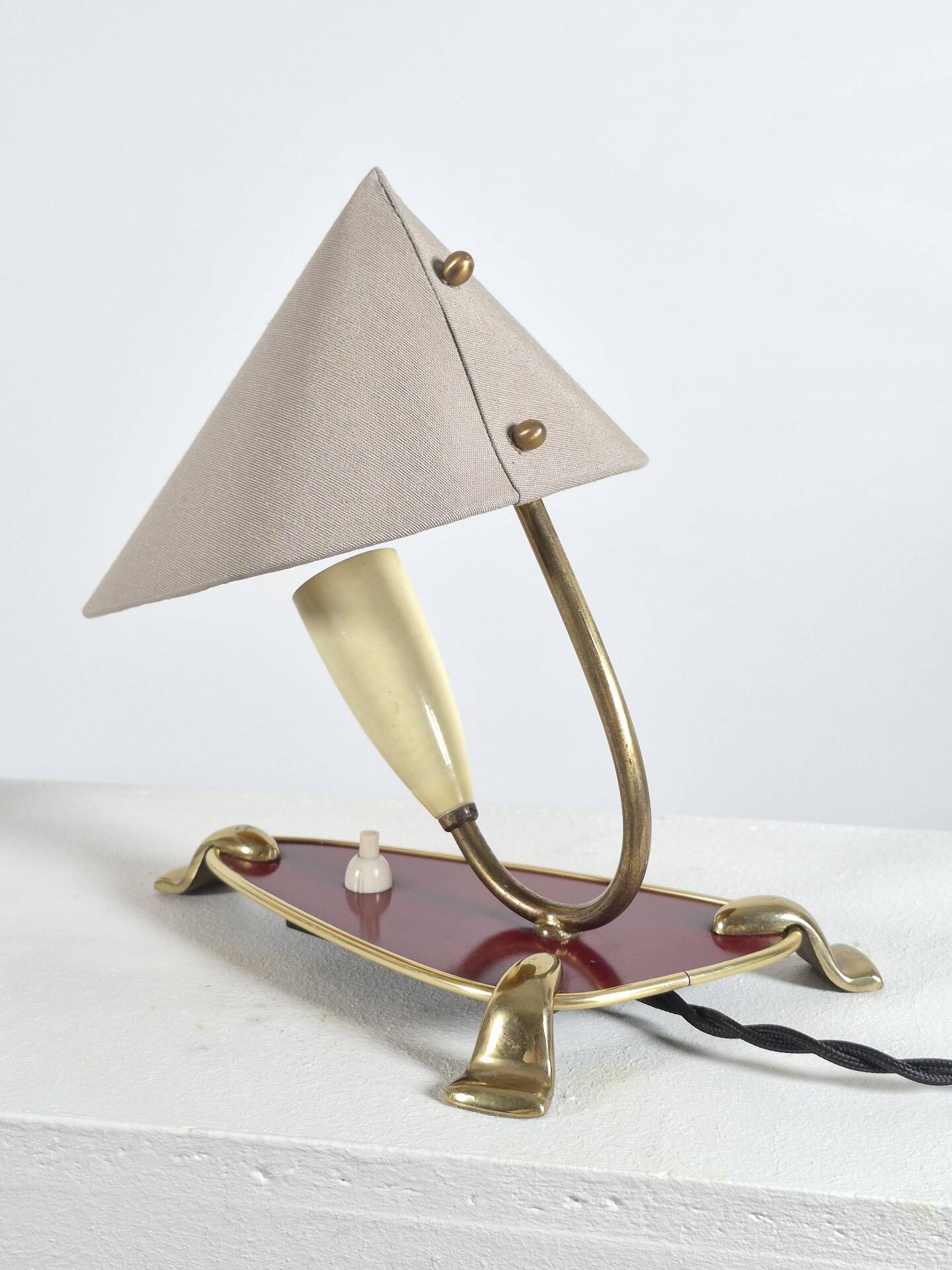 Pair of vintage brass wall or table lamps from the 1950s.
