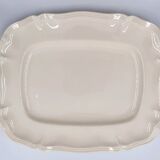 Rectangular dish with edged edge in Sarreguemines earthenware model Ivory