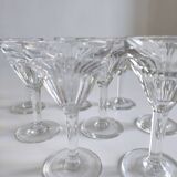 Set of 8 stemmed glasses 1960