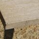 2 nesting tables chrome steel travertine
