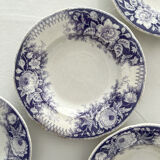 4 Sarreguemines "Jardinière" ironstone soup plates