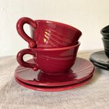 Colorful vintage mugs