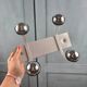 Grey Space Age wall coat rack with 4 chrome ball hooks vintage