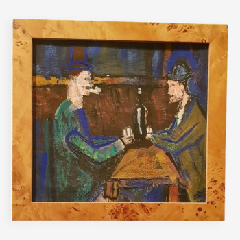 Acrylic on cardboard “The Card Players” by Paul Cézanne.