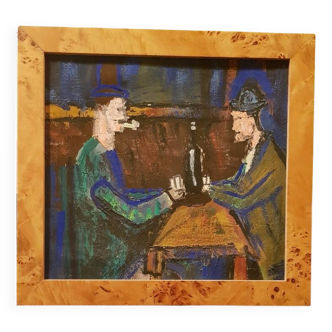 Acrylic on cardboard “The Card Players” by Paul Cézanne.