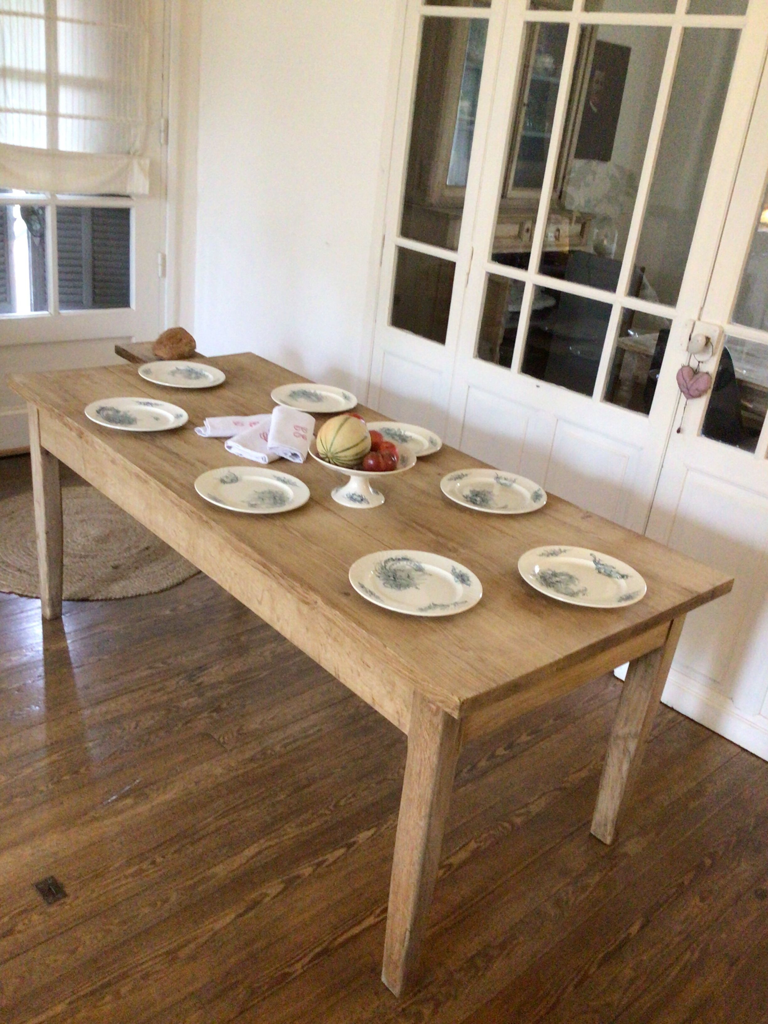 Table de ferme en chêne 1m80