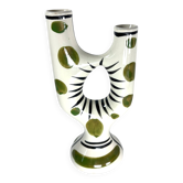 Vintage Revernay vase from the 1950s – glazed ceramic – double horn shape