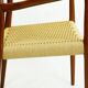 Sculptural Scandinavian Modern Armchair Mod. 57 in Teck and Paper