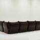 Large leather modular sofa, 1970s Germany