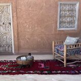 Red Boujad Moroccan rug - 337 x 93 cm