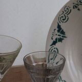 set of 8 ceramic plates "butterflies"