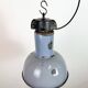 Industrial Grey Enamel Bauhaus Pendant Lamp, 1930s