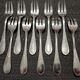 10 cake forks silver metal Ercuis model lauriers dessert forks