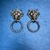 Pair of bronze devil drawer handles Art Nouveau