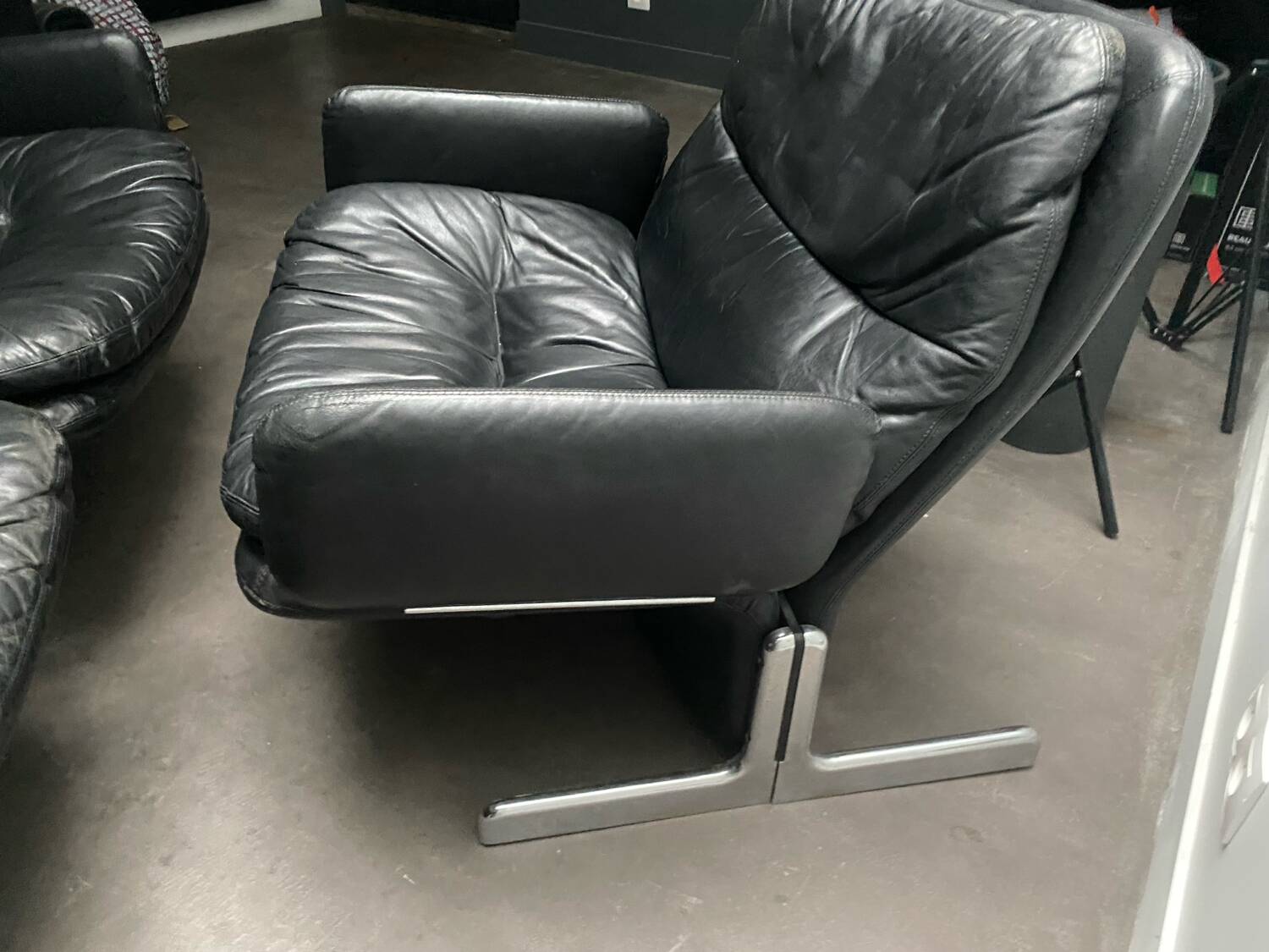 Armchair and sandwich sofa set by Ammannati & Vitelli for Brunati.