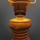 Lampe de table Wabi Wabi fabriquée à la main avec abat-jour en raphia, Pays-Bas, années 1930