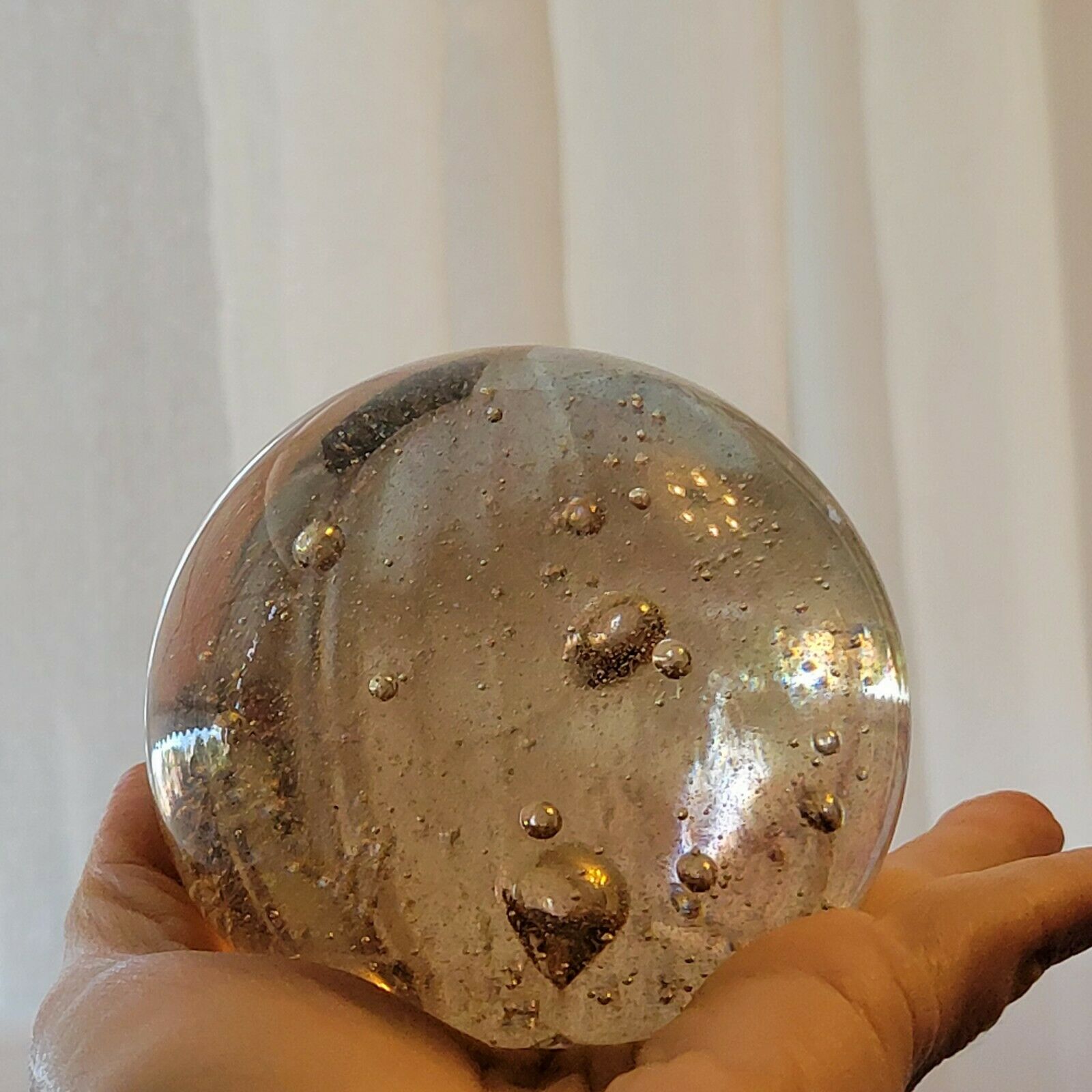 Sulphide press paperglass bubbled