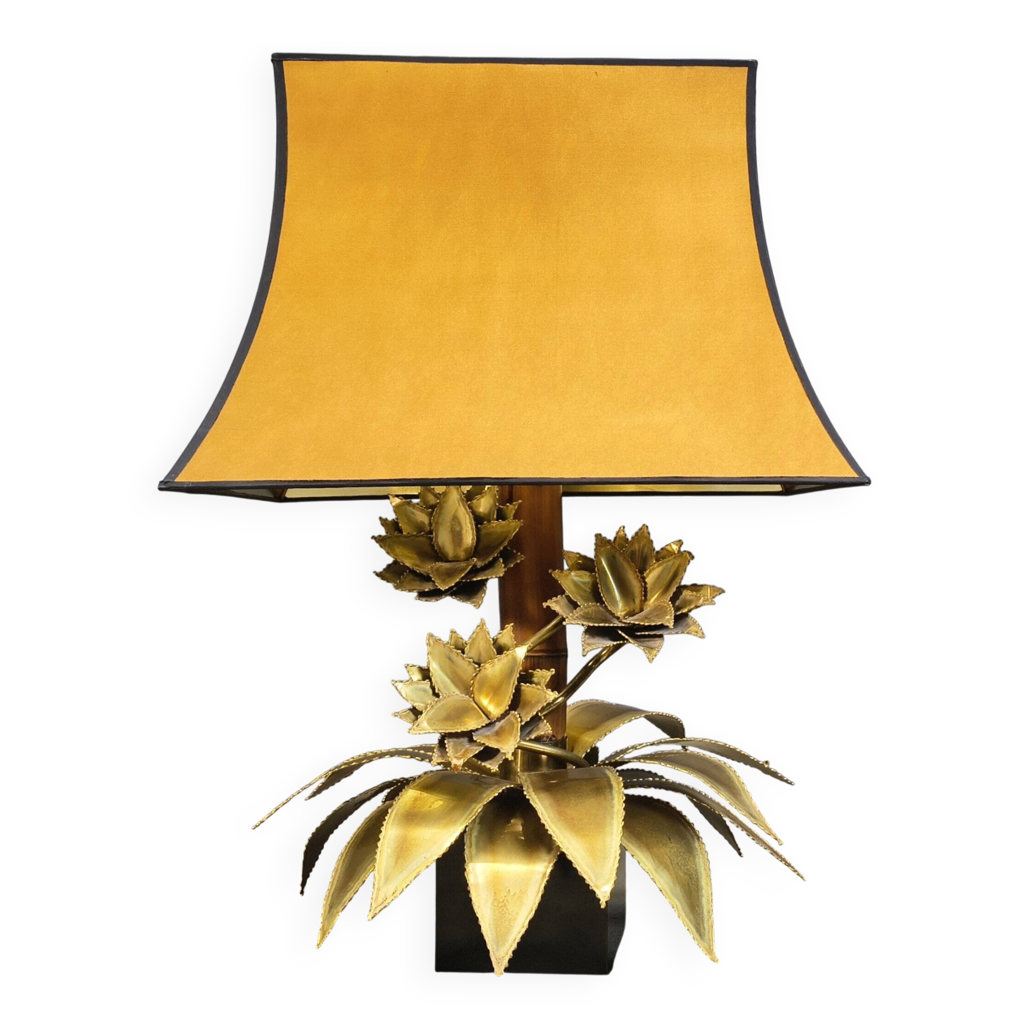 Maison Jansen floral table lamp, 1970s