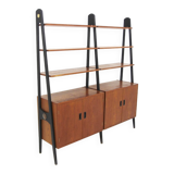 Scandinavian "double" teak bookcase, Sweden, 1950