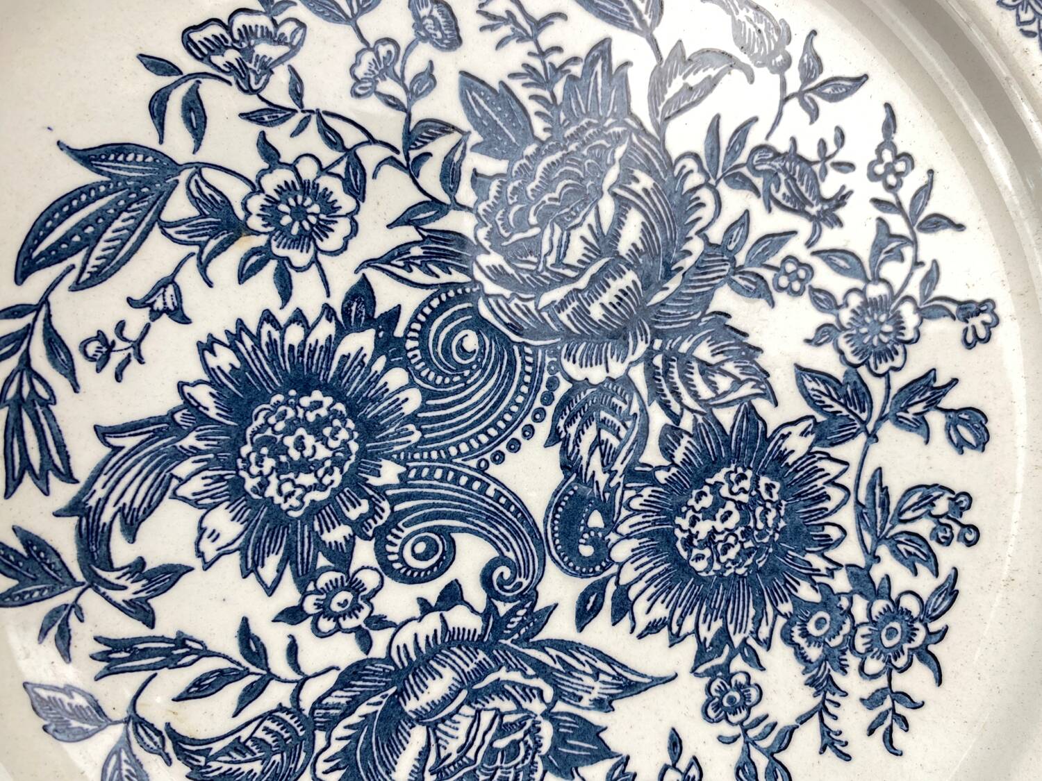 Set of 5 art deco plates 1960 old earthenware