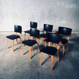 MCM Dutch Design Dining Chairs attributed to Cor Alons for Gouda Den Boer, 1950s, Set of 6