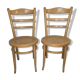 Suite de 2 chaises de bistrot en bois courbé Baumann