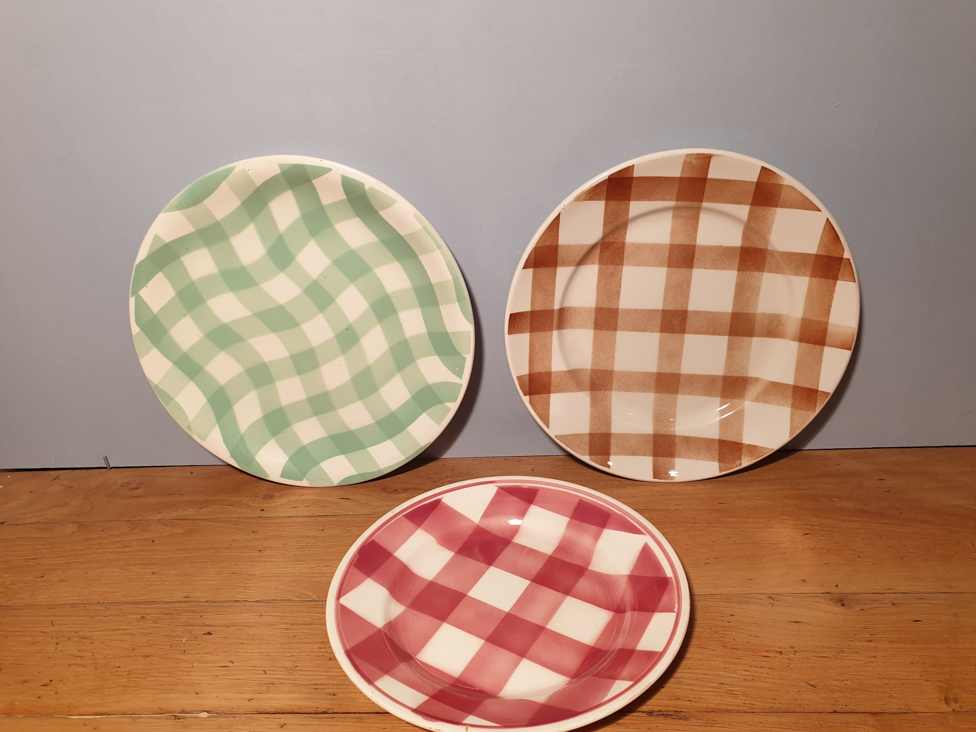 Trio of tile pattern plates
