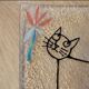 Vide pocket glass plate signed Jean Cocteau 1959 cat décor