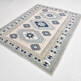 6x7 Navy Blue Cream Oriental Persian Rug, 178x225Cm