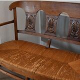 Oak bench and chair