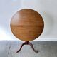 Antique Oak Tilt Top Tripod Table, Round Occasional Table, Cabriole Legs