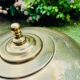 Vintage half moon brass lamp