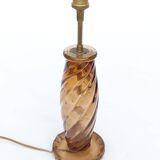 Murano glass lamp with gold glitter