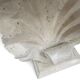 Magnussen Ponte shell-shaped console or table base with original glass top