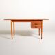 Scandinavian teak desk with a folding extension, 1950s/1960s