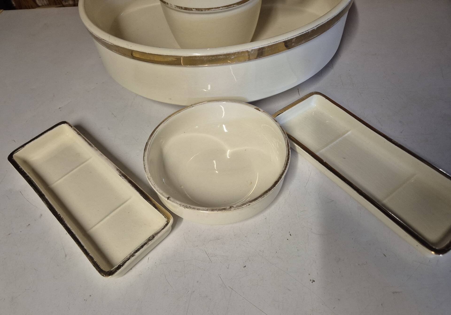antique ceramic toilet set 5 pieces Choisy-le-Roi ironstone