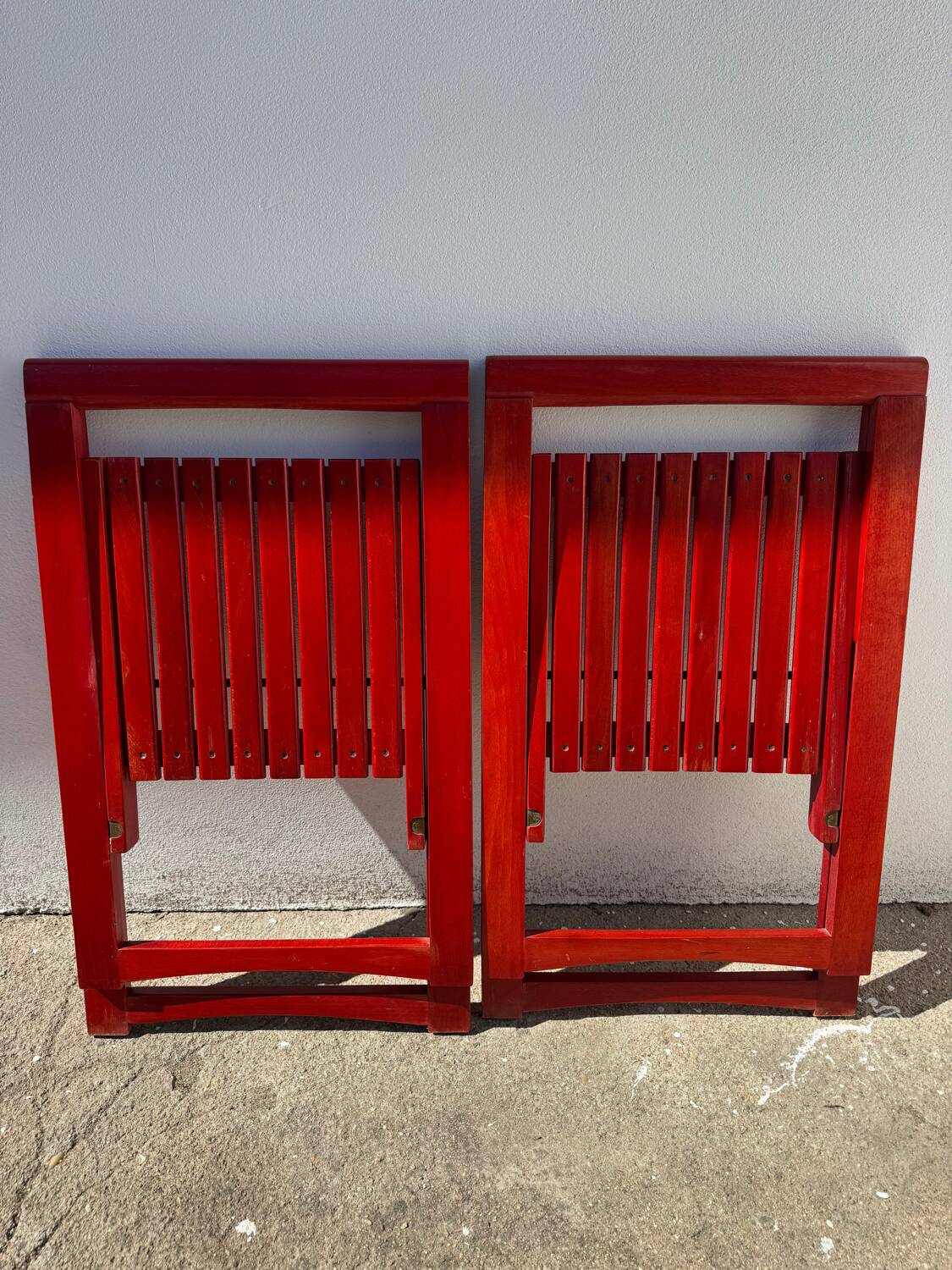 Aldo Jacober folding chairs from the 1970s.