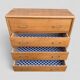 Vintage chest of drawers with compass feet, oak, original patina, 1950s