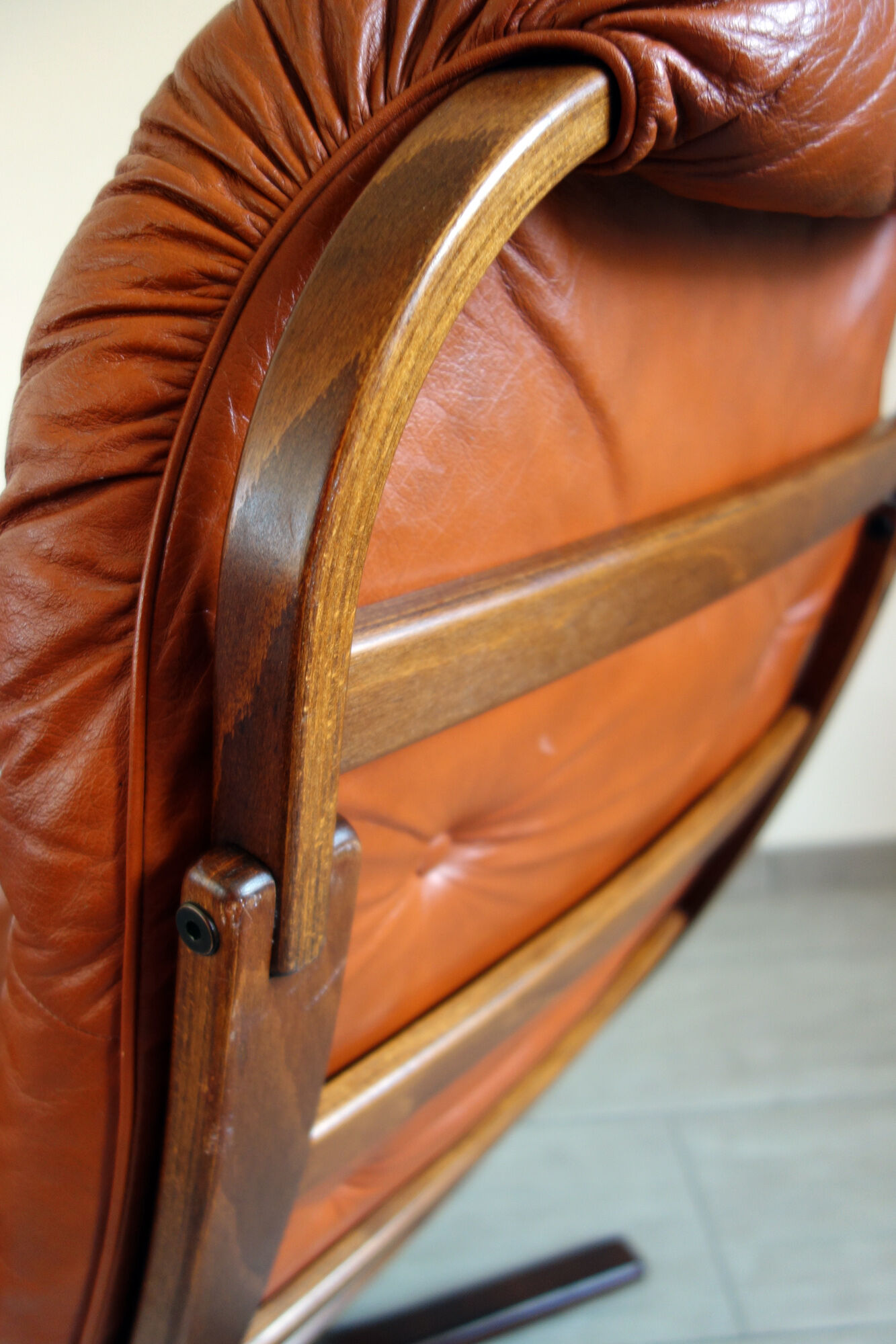 Leather armchair G Mobel, Sweden 60s