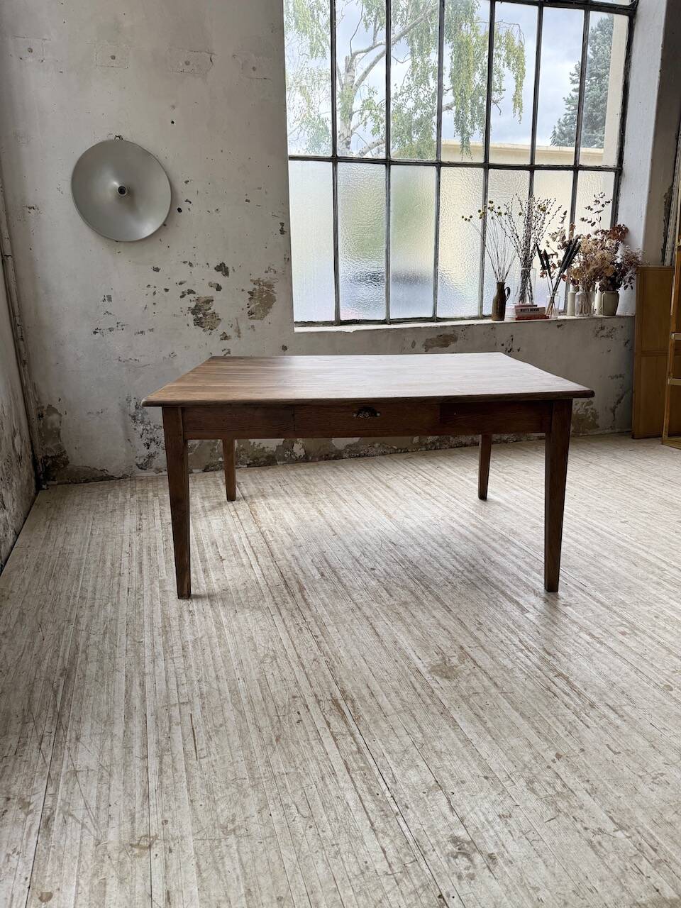 Large “square” oak farmhouse table 1950